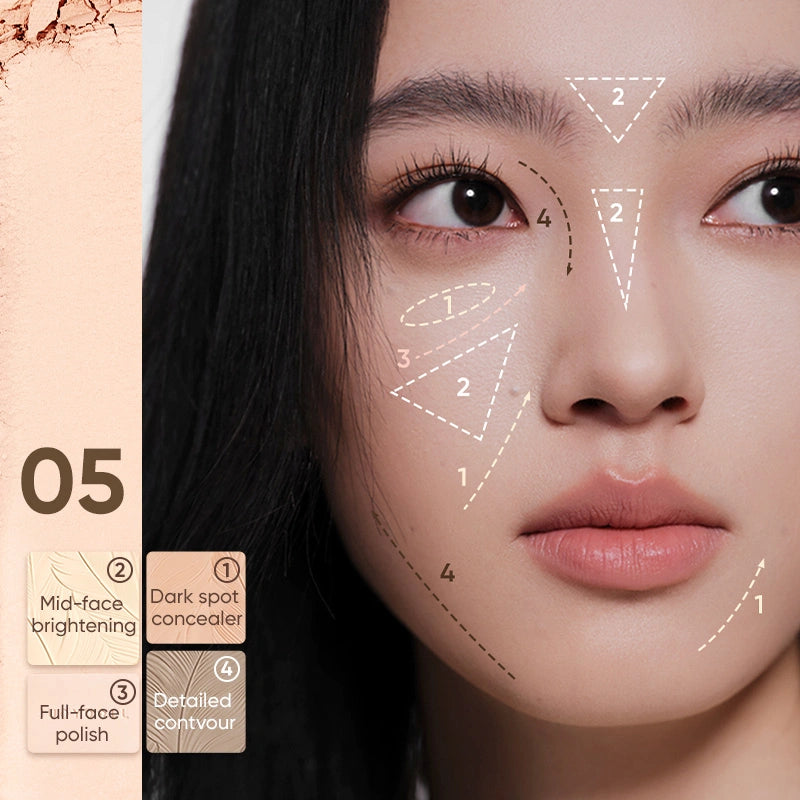 Judydoll 2 IN 1 Highlighter Contour Palette