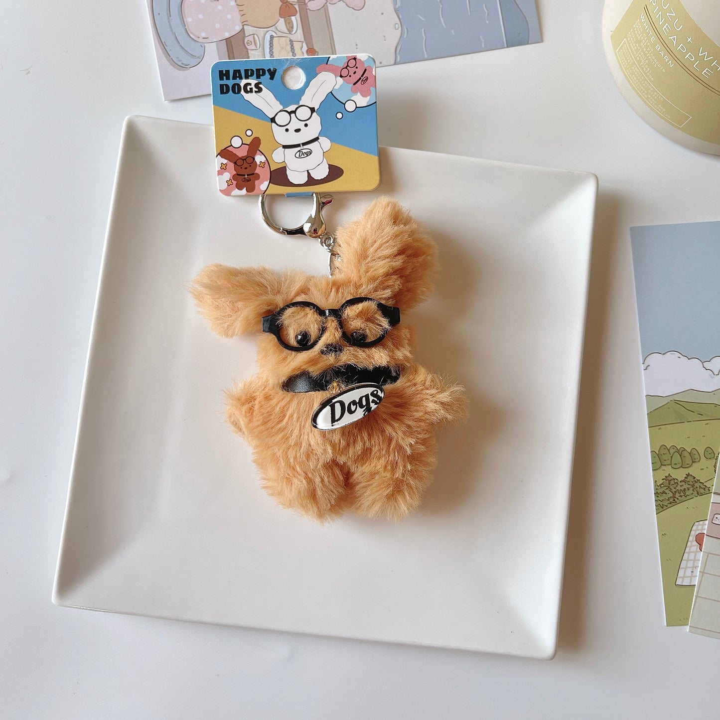 Happy Dogs adorable Bag Charm Plushie