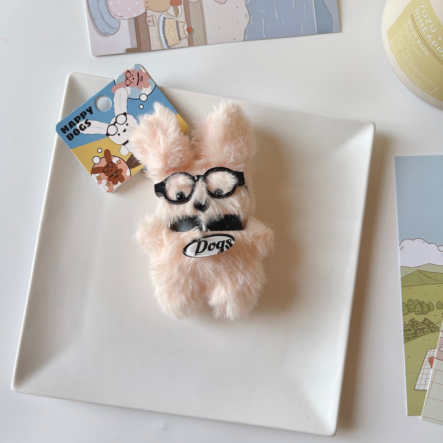 Happy Dogs adorable Bag Charm Plushie