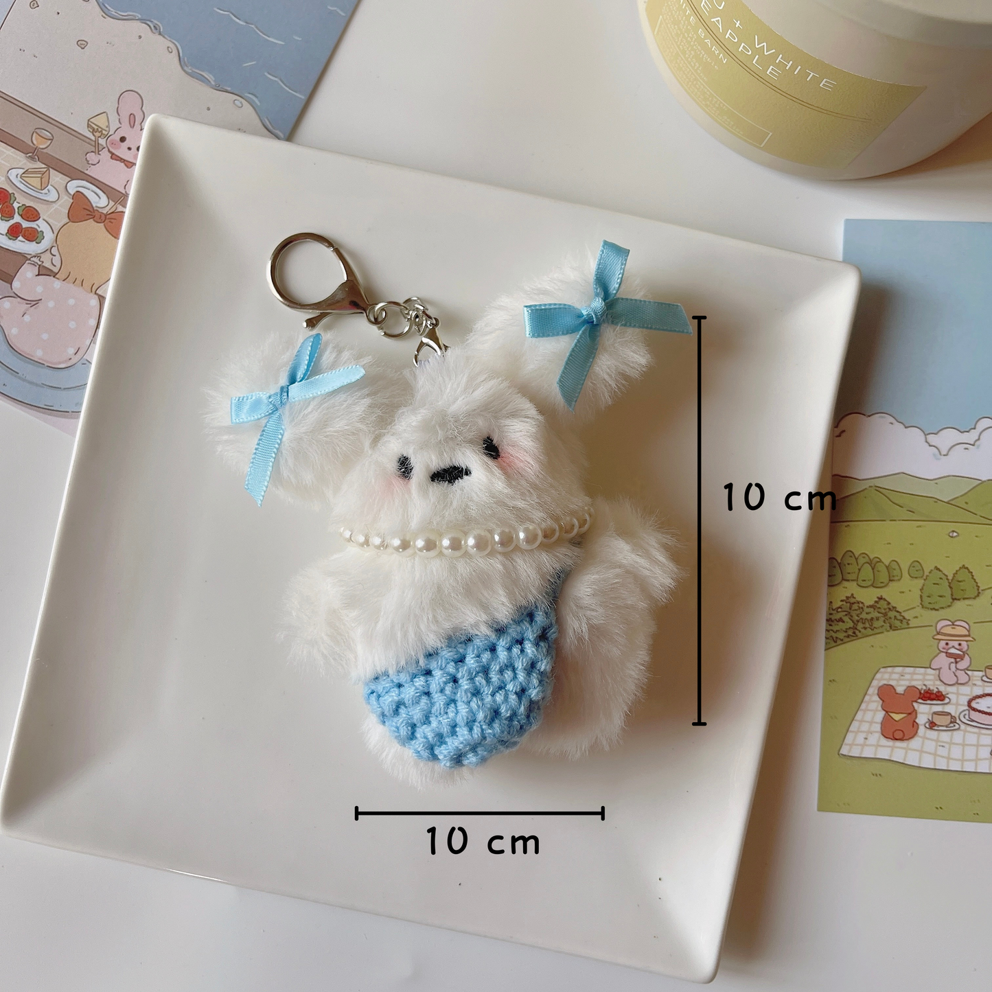 Soft Plush Bunny Purse Charm
