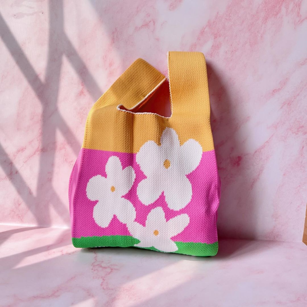 Knitted Small Shopper Handbag