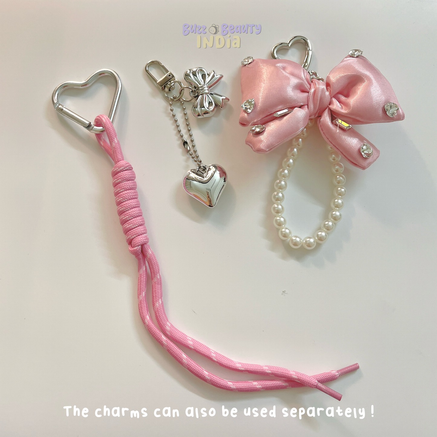 Embellished Bow Bag Charm