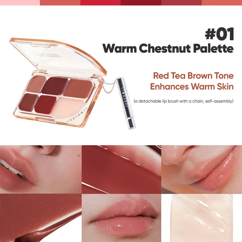 Judydoll 6-Color Multi-Use Lip Palette