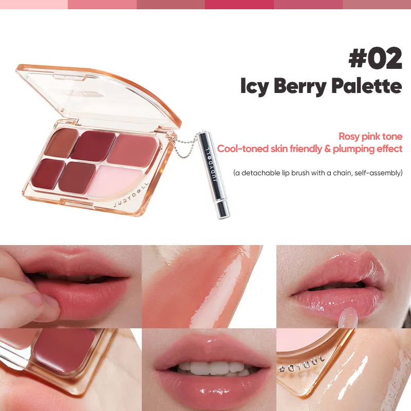 Judydoll 6-Color Multi-Use Lip Palette