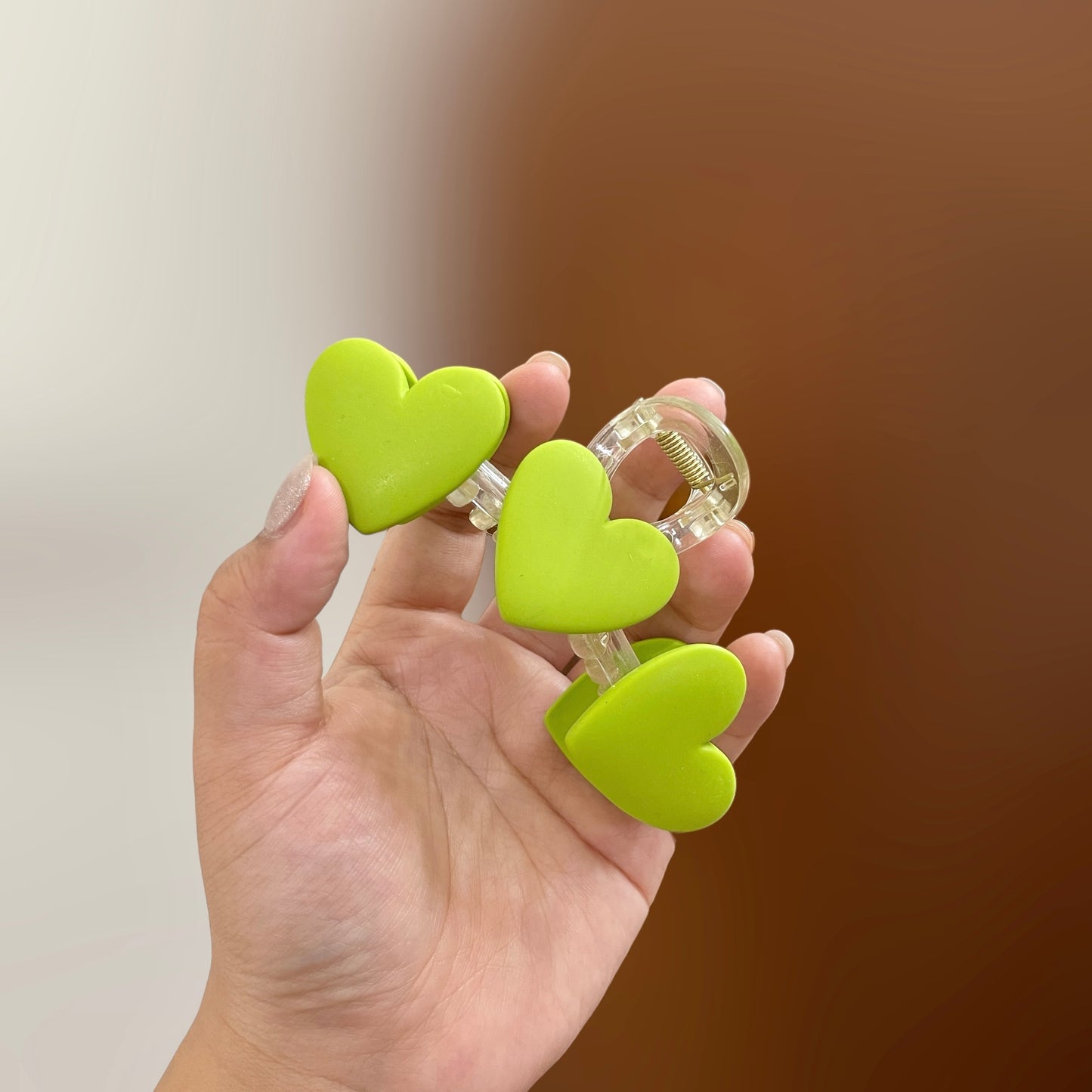 Colorful Heart Hair Claw Clip