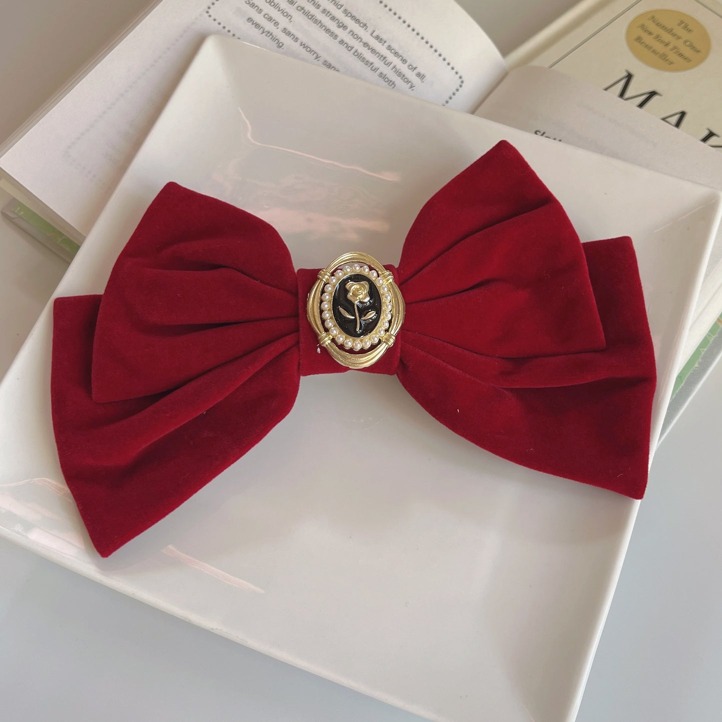 Velvet Big Bow Hairclip