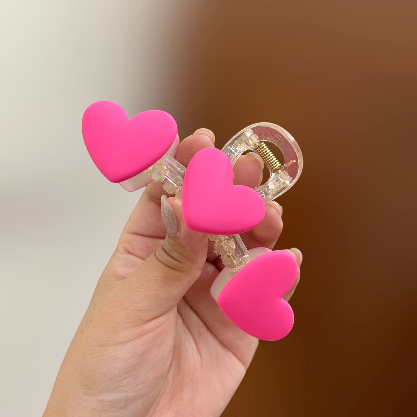 Colorful Heart Hair Claw Clip