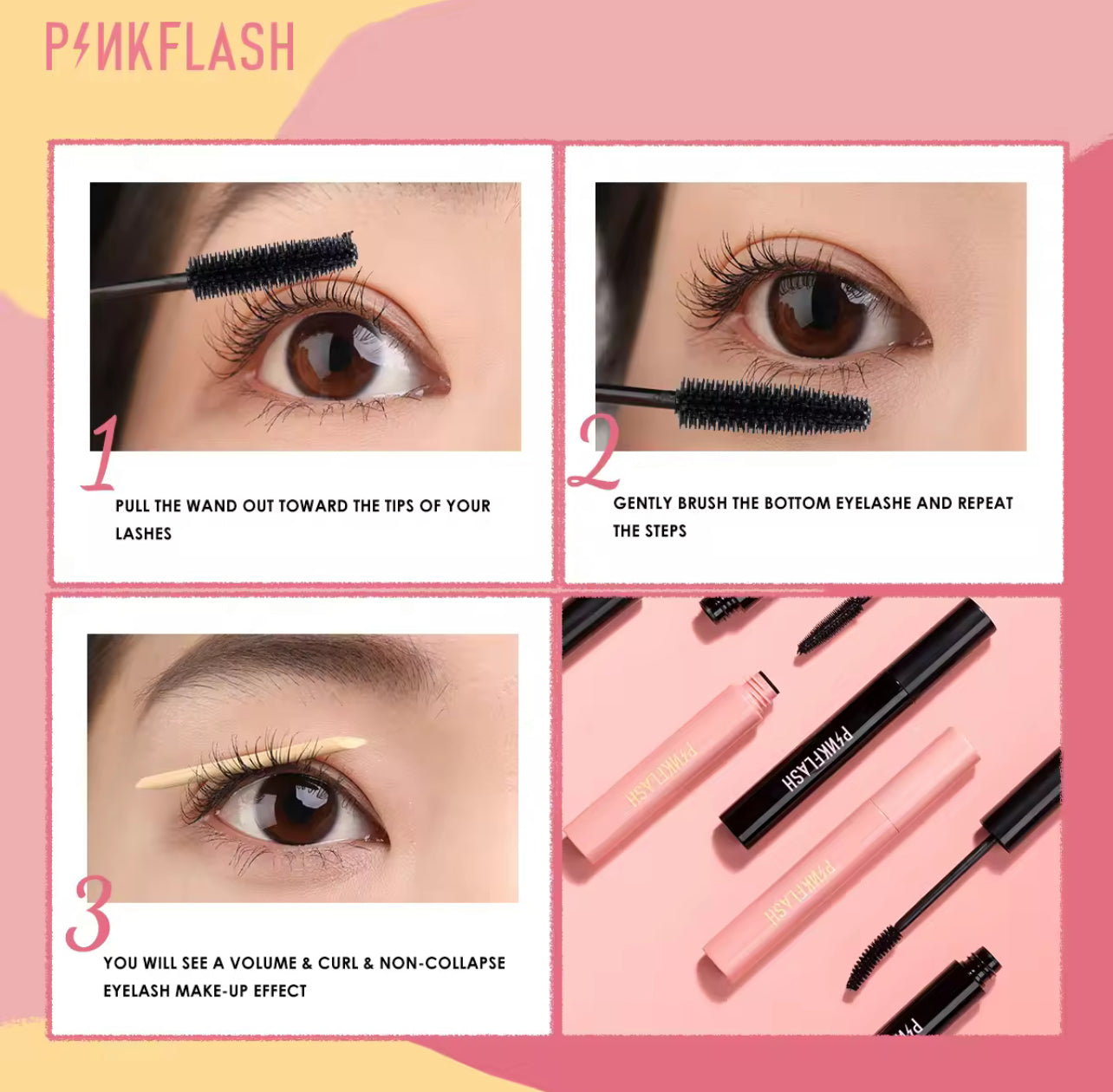 PINKFLASH OIL-PROOF CURL MASCARA