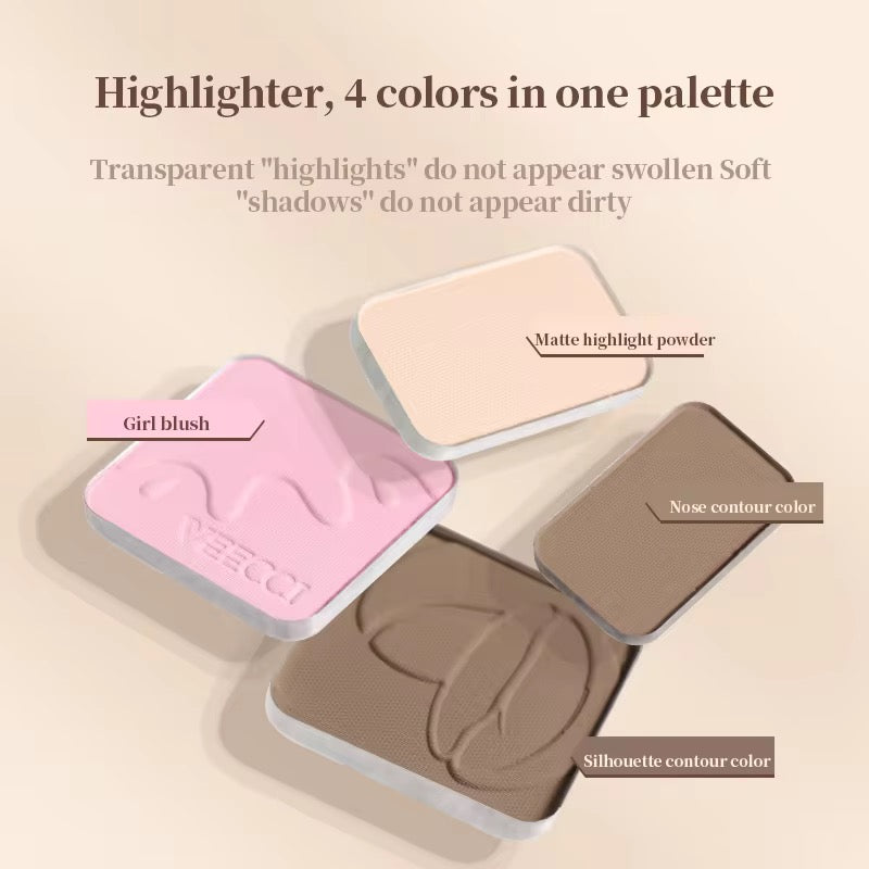 Veecci Easy to Draw Highlighter Contouring Palette