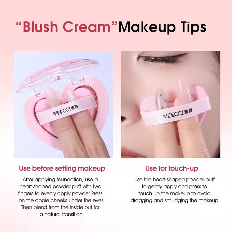 Heart-Shaped Mousse Cream Blush
