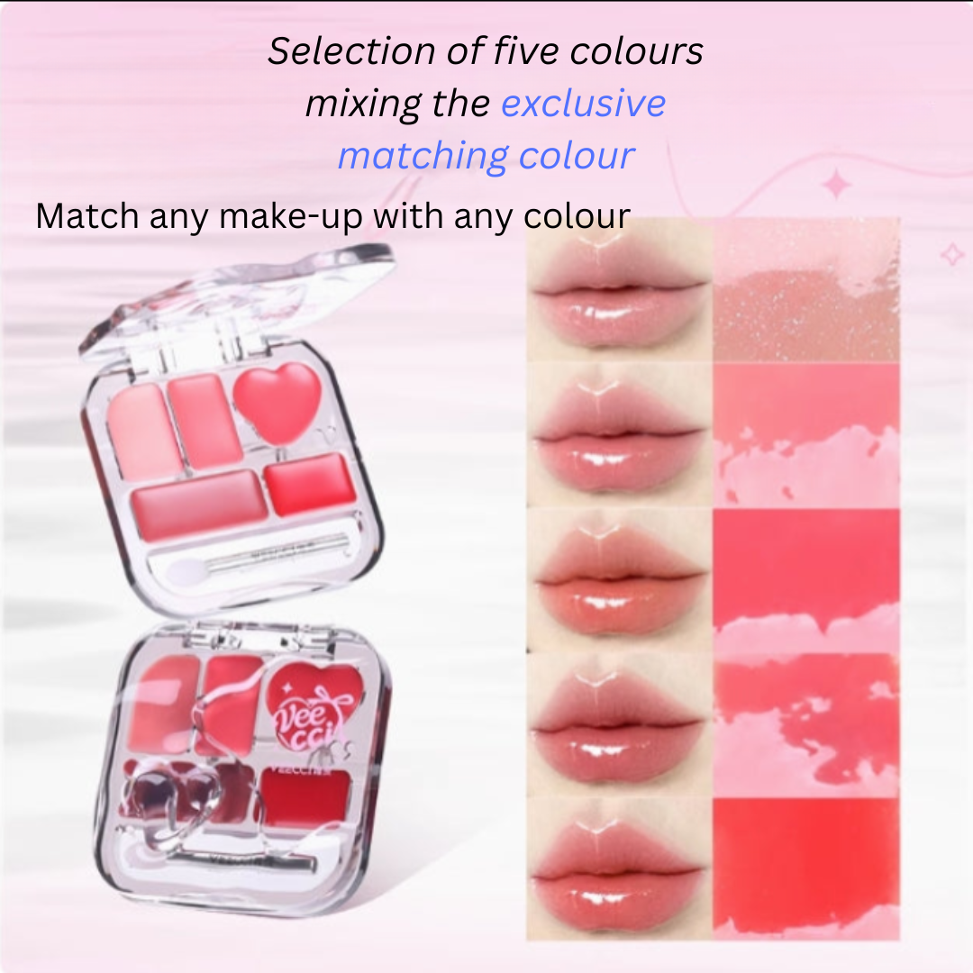 VEECCI Color Blending Lip Glaze Palette