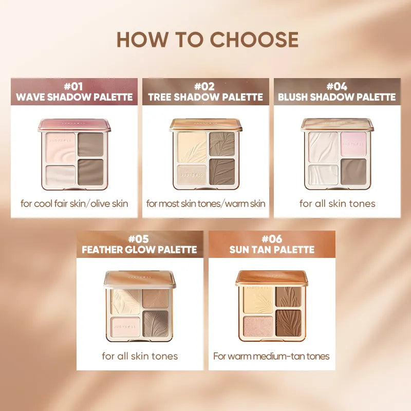 Judydoll 2 IN 1 Highlighter Contour Palette