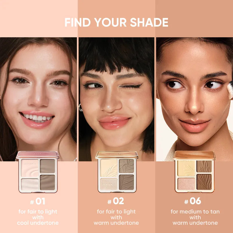 Judydoll 2 IN 1 Highlighter Contour Palette