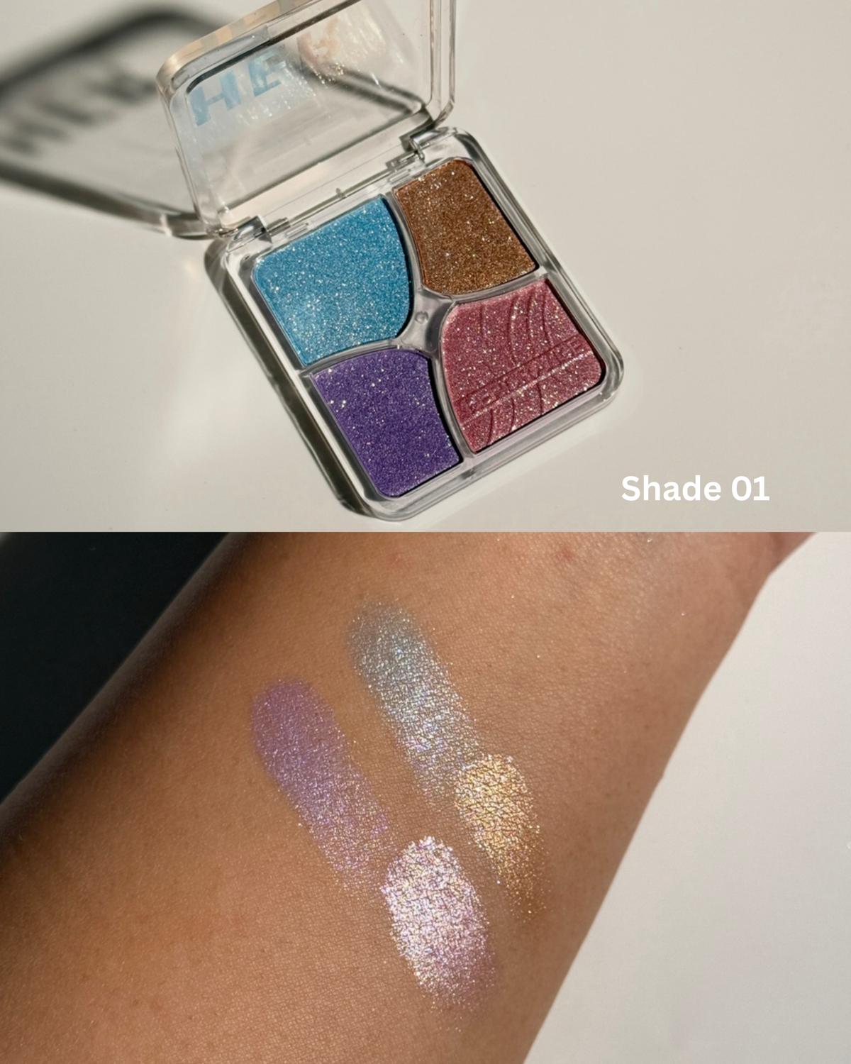 HERORANGE Floral Four-Color Highlighter Multi-Palette