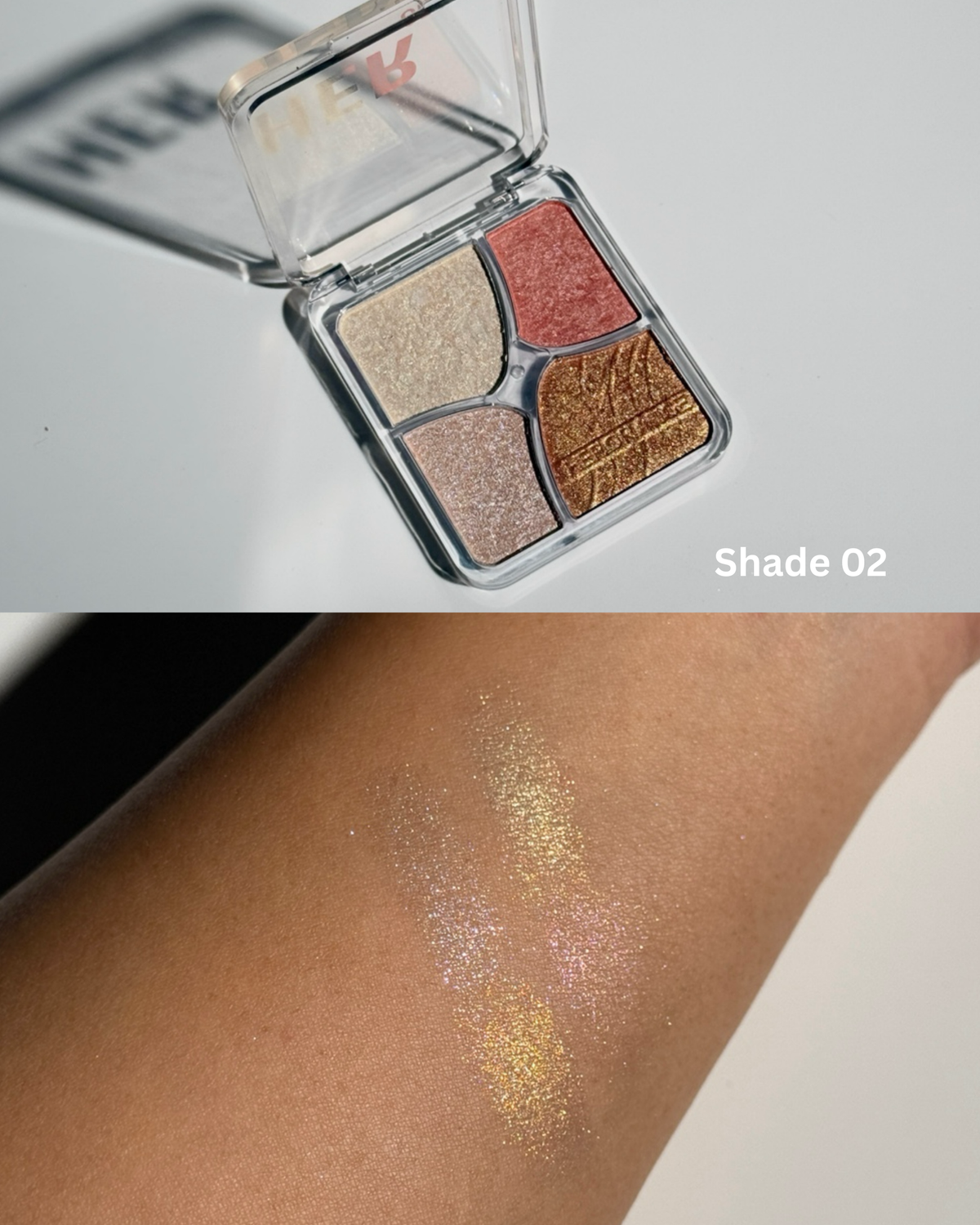 HERORANGE Floral Four-Color Highlighter Multi-Palette