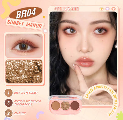 PINKFLASH 3 PAN EYESHADOW PALETTE