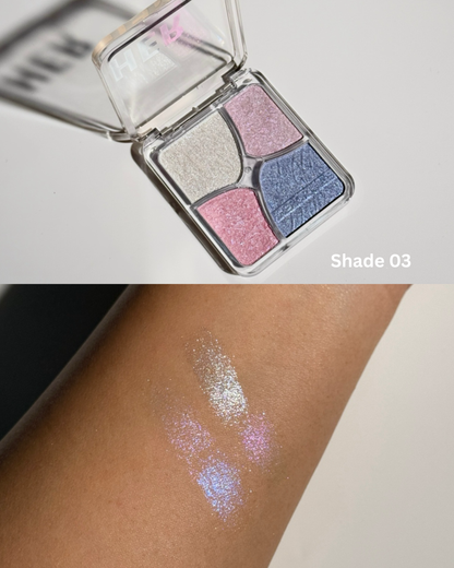 HERORANGE Floral Four-Color Highlighter Multi-Palette