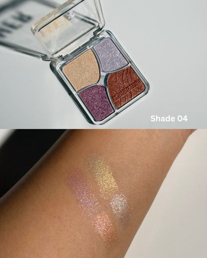 HERORANGE Floral Four-Color Highlighter Multi-Palette