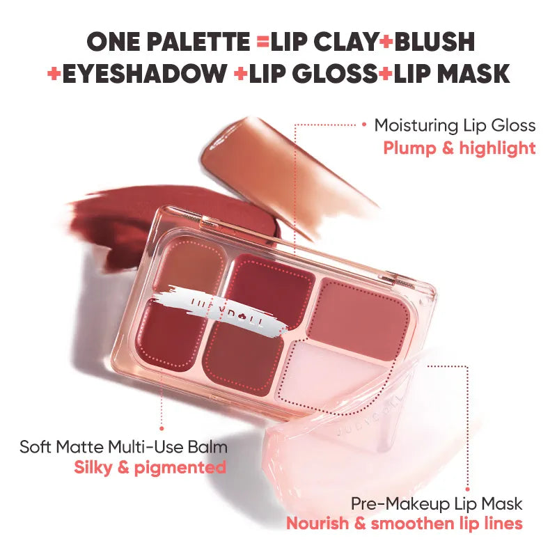 Judydoll 6-Color Multi-Use Lip Palette