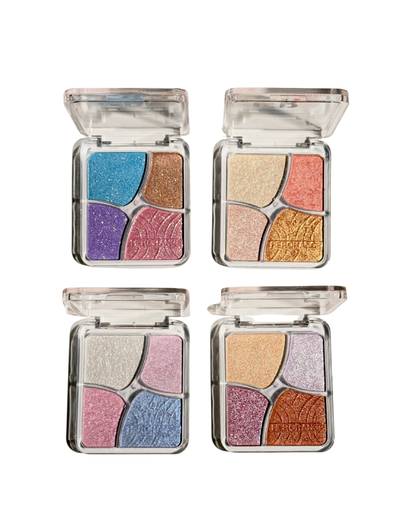 HERORANGE Floral Four-Color Highlighter Multi-Palette