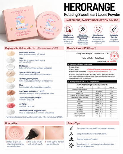 HERORANGE Rotating Sweetheart Loose Powder