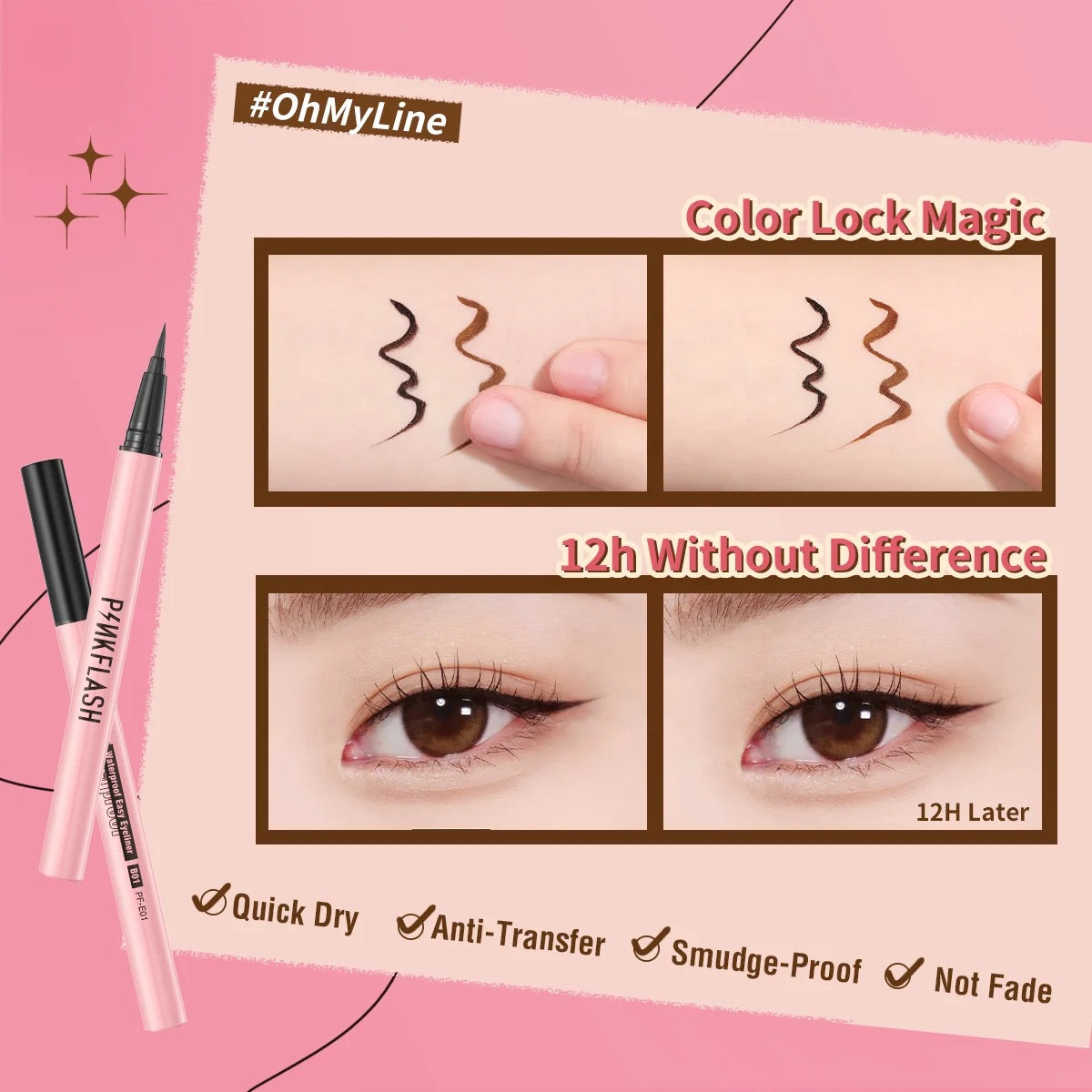PINKFLASH LOCK ALL DAY EYELINER