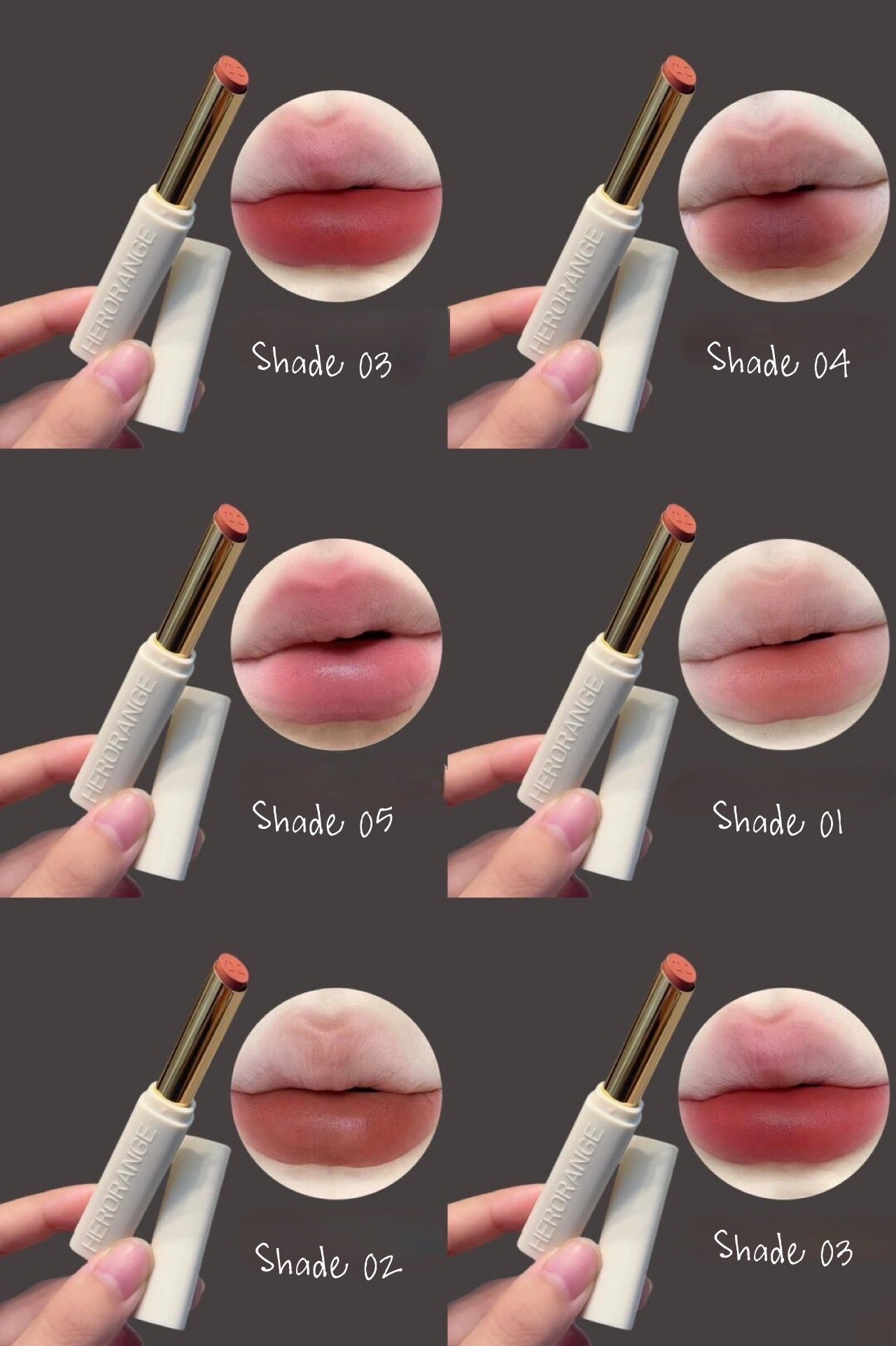 Hero Range Matte Finish Nude Range Lipstick