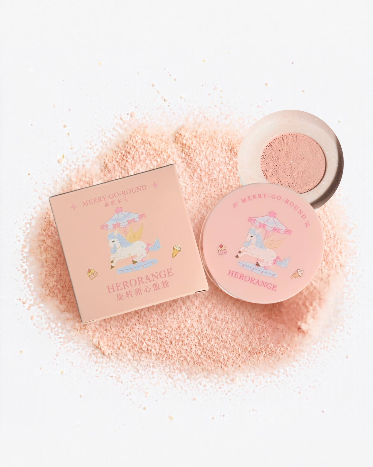 HERORANGE Rotating Sweetheart Loose Powder