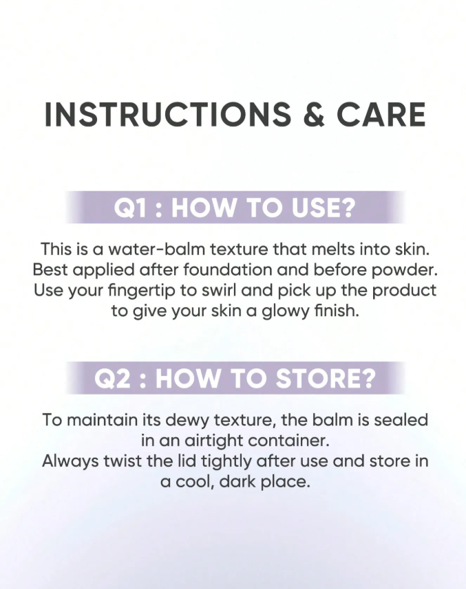 Judydoll Water Highlight Multi-Purpose Balm